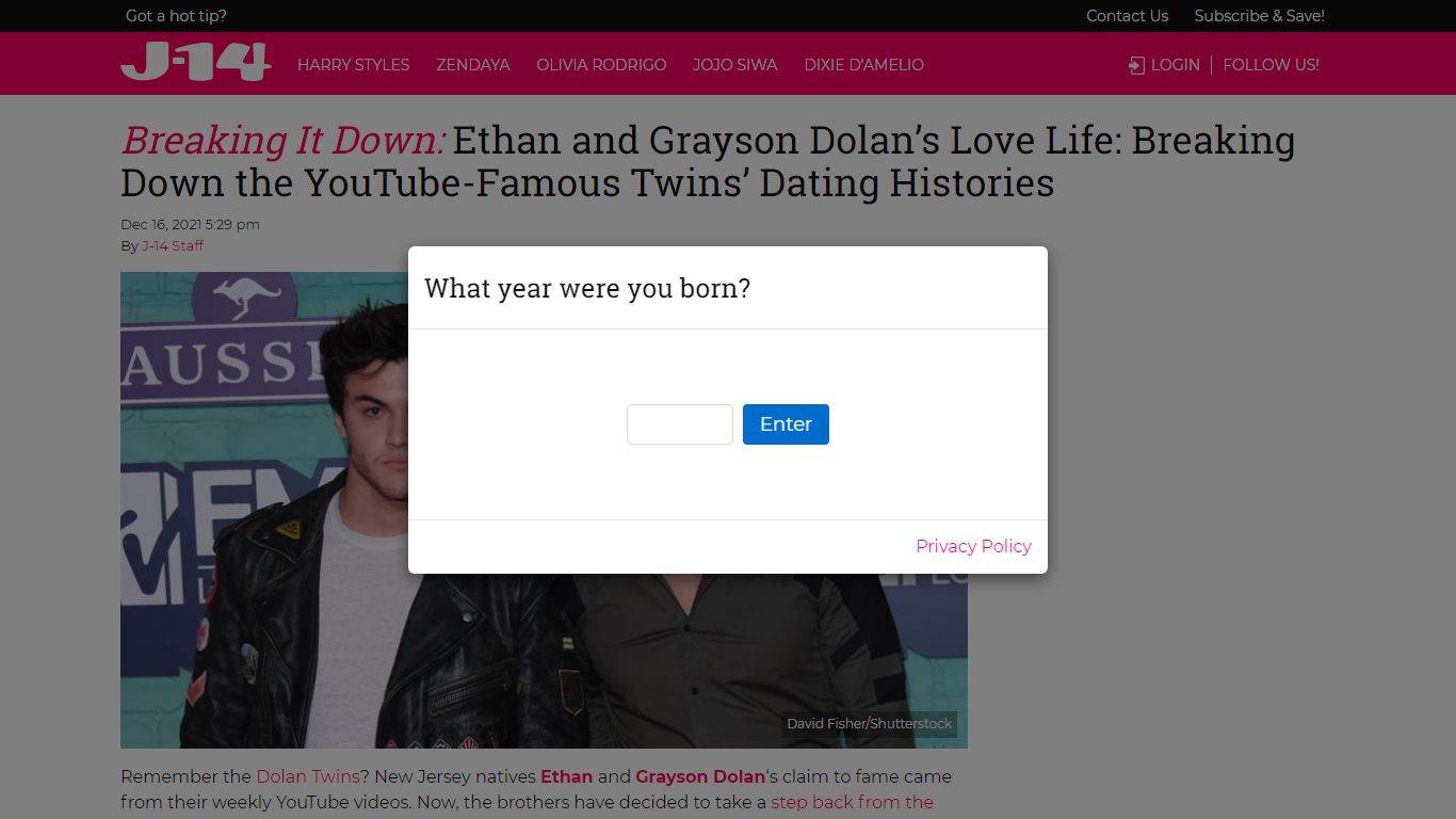 Who Are Ethan and Grayson Dolan Dating? The Twins' Love Lives - J-14